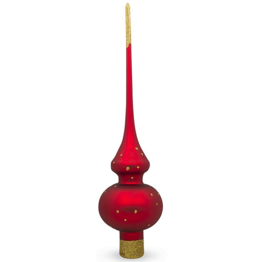 a red and gold christmas ornament