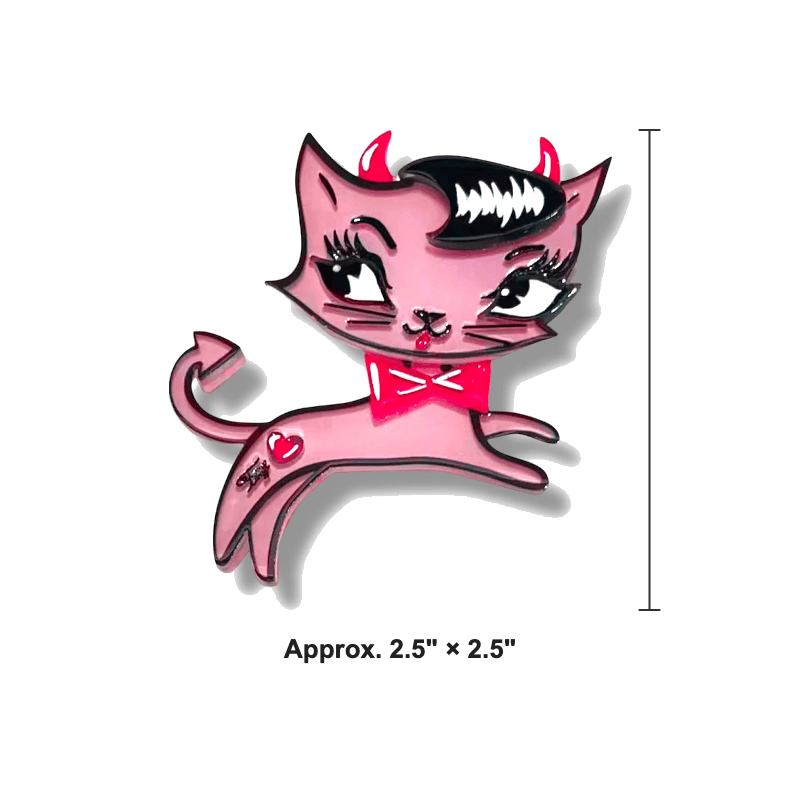 Bad Kitty Brooch by Miss Fluff x Lipstick & Chrome