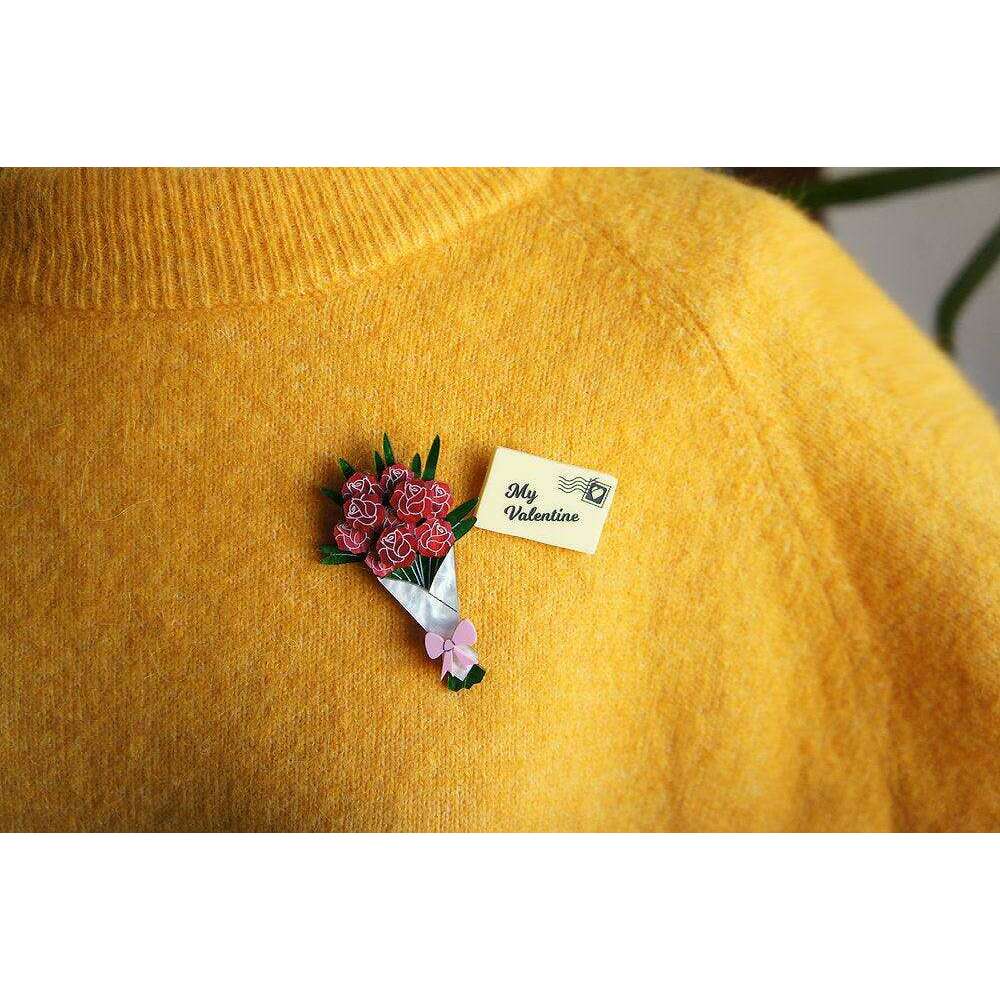 Be Mine Valentine Double Brooch by Laliblue