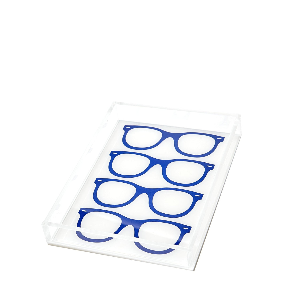 Blue Acrylic Glasses Tray