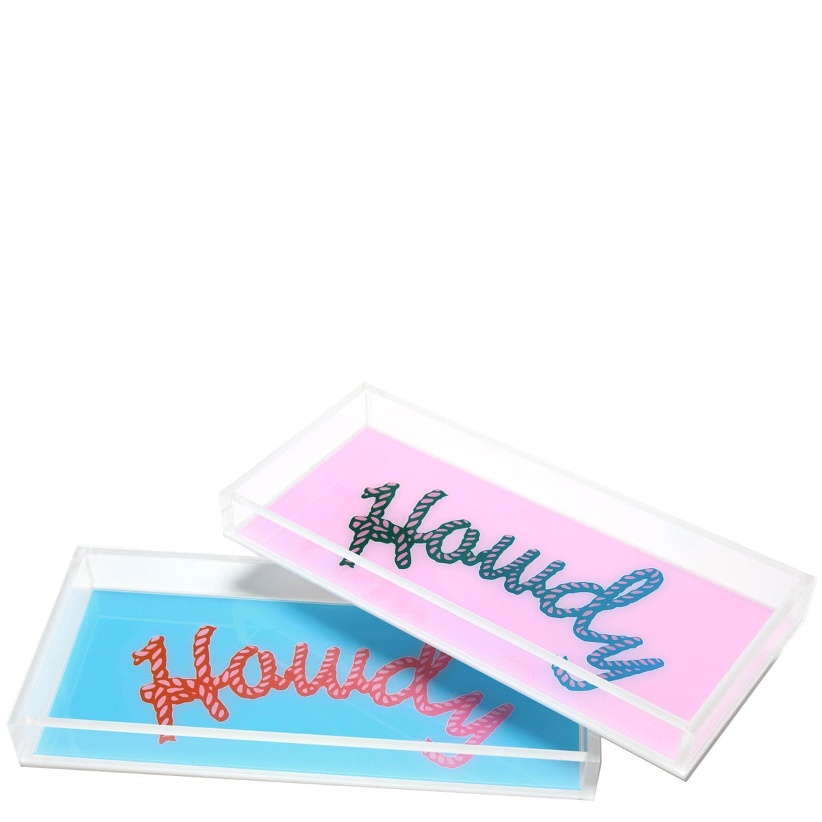 Blue Howdy Acrylic Tray