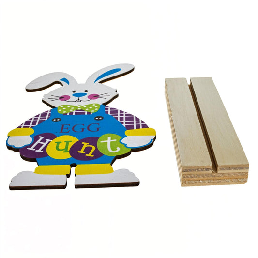 a bunny with a piece of wood