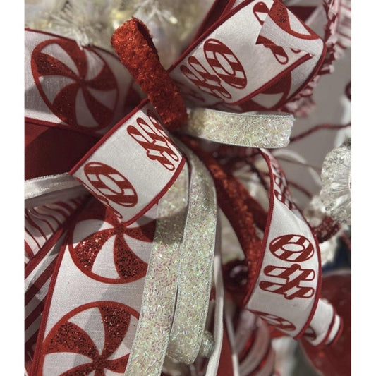 1" Plush Chenille Ribbon: Red (10 Yards)