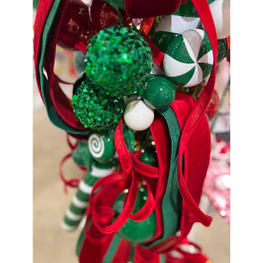 1" Velvet Luster Wired Ribbon: Red (10 Yards)