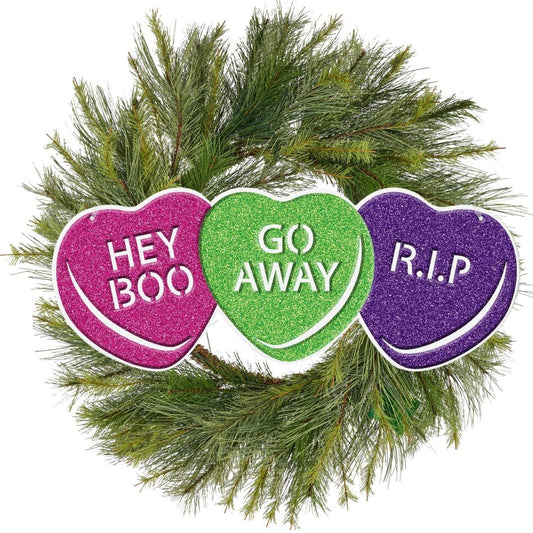 10" Halloween Conversation Heart Sign