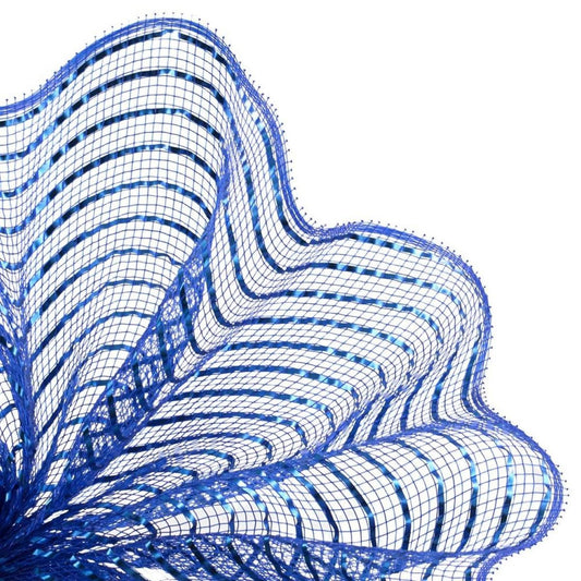 10" Matte Wide Foil Mesh Ribbon: Royal Blue