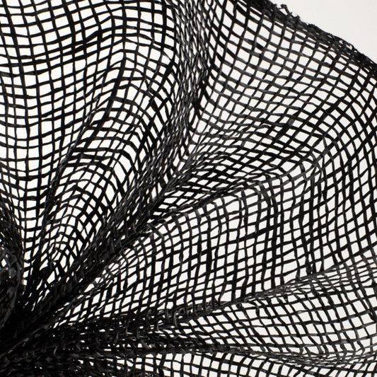 10" Poly Burlap Mesh Ribbon: Black