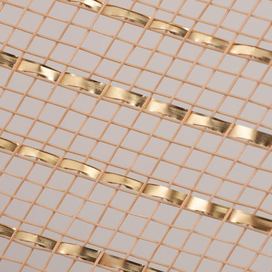 10" Poly Deco Mesh Ribbon: Matte Champagne Wide Foil (10 Yards)