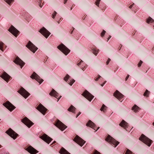 10" Poly Mesh Ribbon: Deluxe Wide Foil Pink (10 Yards)