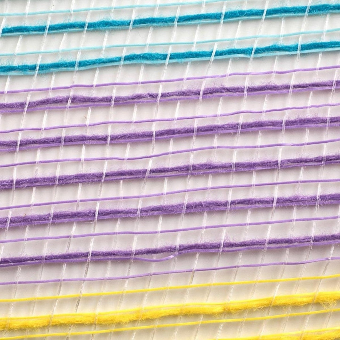 10.25" Faux Jute Small Stripe Mesh Ribbon: Hot Pink, Lavender, Green, Yellow, Turquoise (10 Yards)