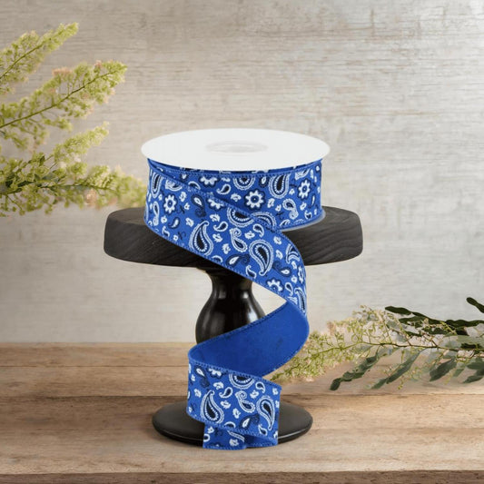 1.5" Bandana Ribbon: Royal Blue (10 Yards)