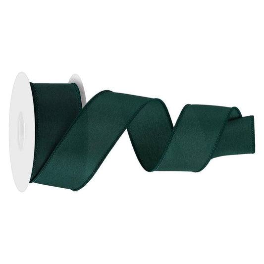 1.5 in Solid PG Fabric Ribbon: Hunter Green (10 Yards)