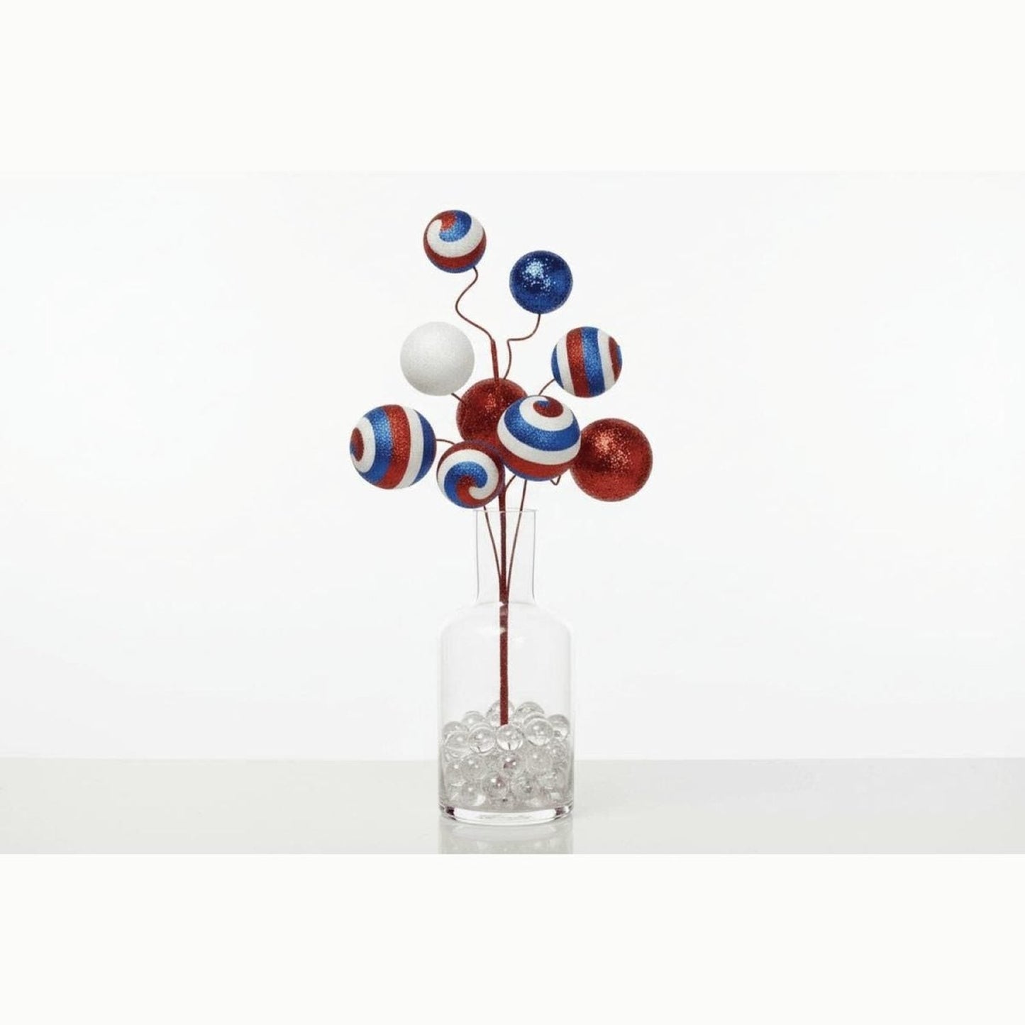 20" Glitter Ball Pick: Red, White & Blue
