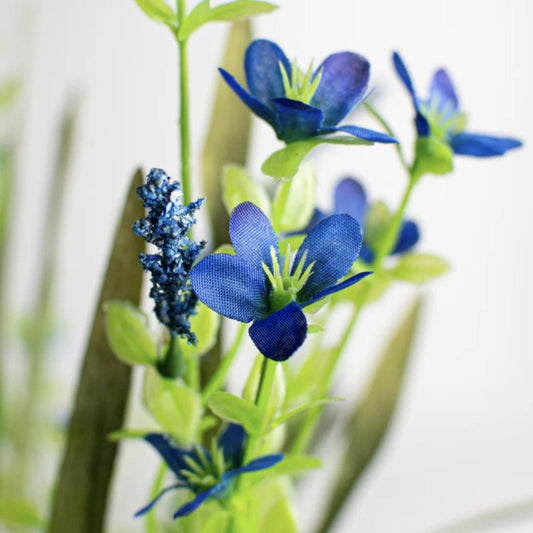 21" Flower & Grasses Filler Bush: Blue