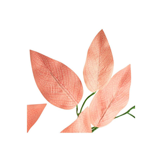 23" Silk Ficus Spray: Coral (Set of 12)