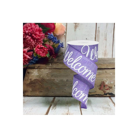 2.5" Welcome Royal Ribbon: Lavender (10 Yards)