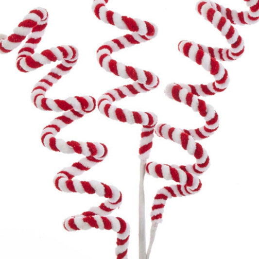 26" Red and White Candy Cane Swirl Pick