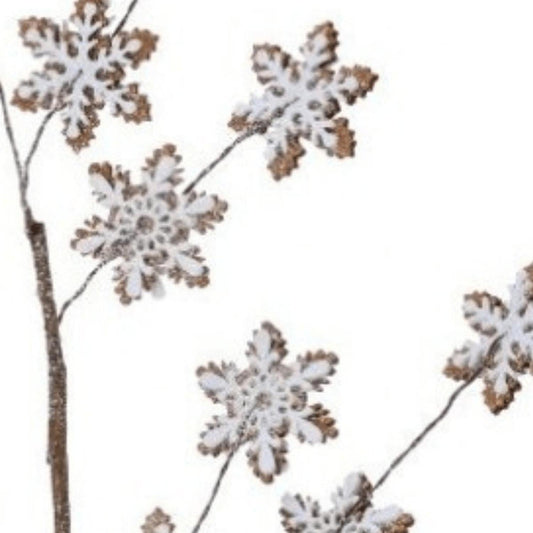 32" Gingerbread Snowflake Spray