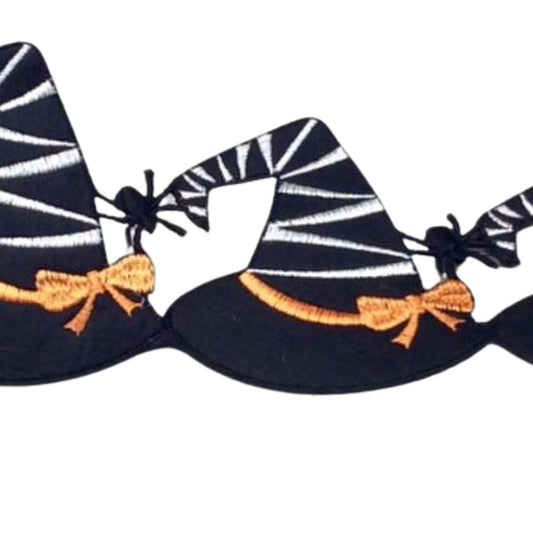 4" Witch Hat Garland Ribbon: Black (5 Yards)