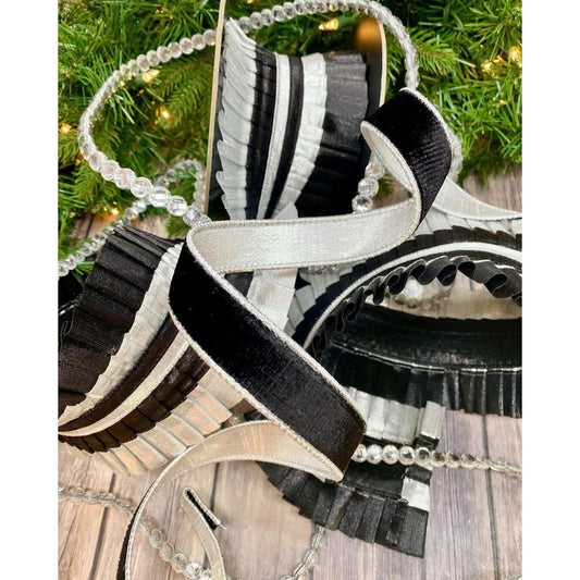 .5" Crown Jewel Garland Ribbon: Crystal (10 Yards)
