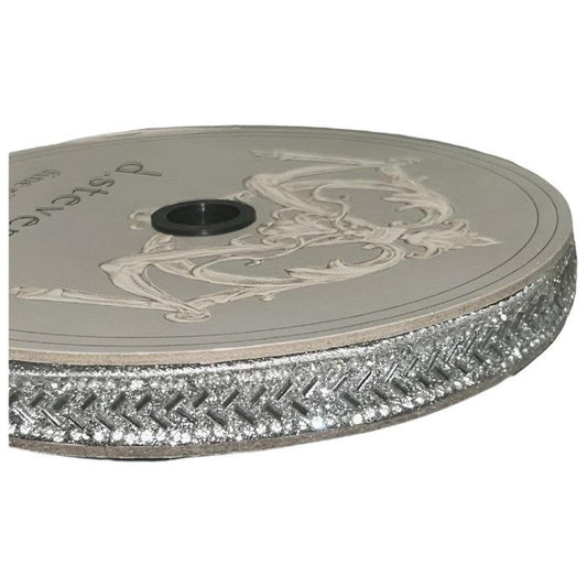 .5" Silver Bead Chevron Ribbon