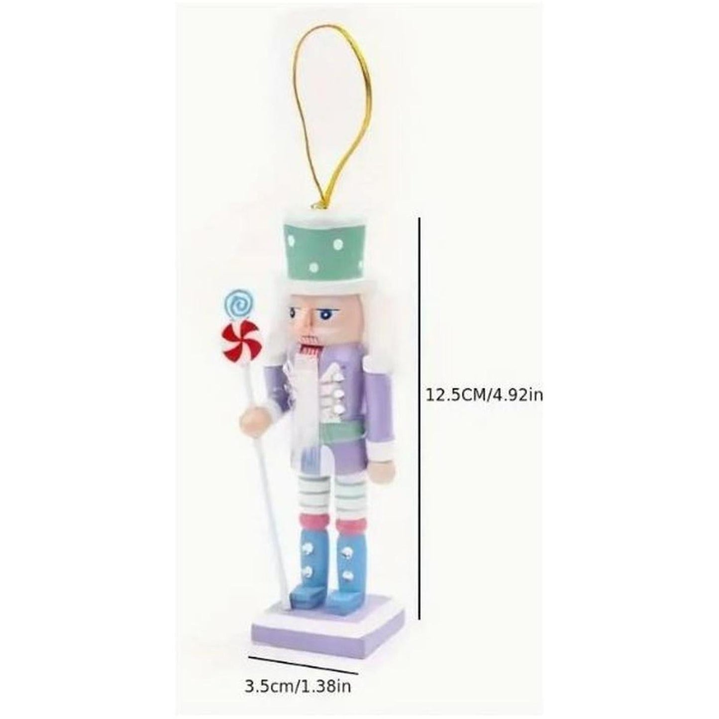 5" Wooden Pastel Nutcracker Ornaments