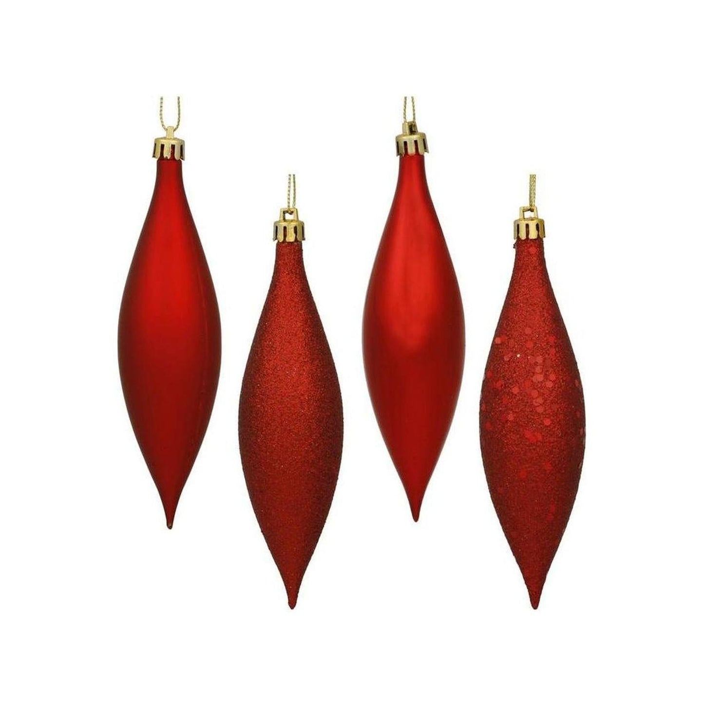 5.5" Red Drop Ornaments (Asst 4)