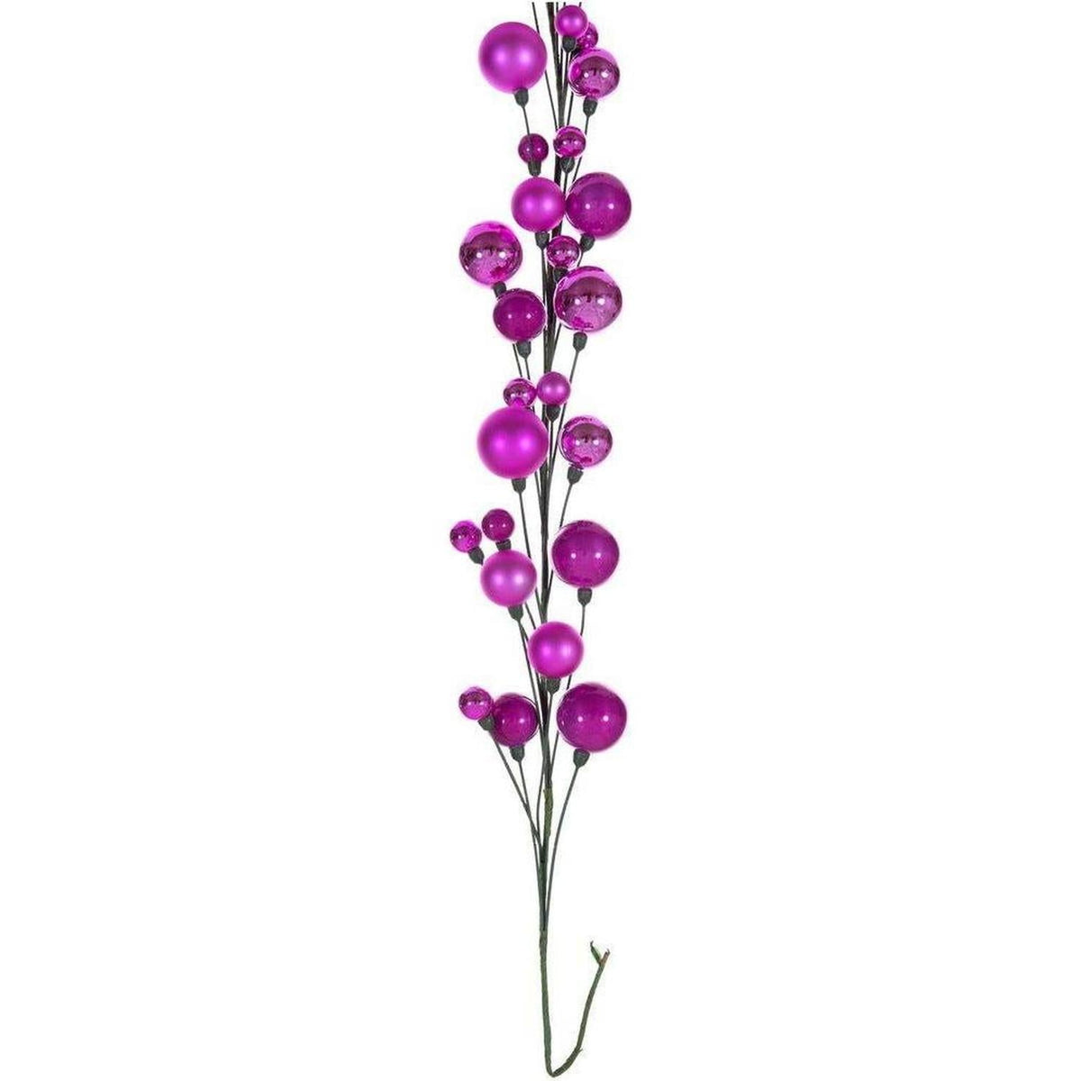 6' Ball Branch Garland: Hot Pink