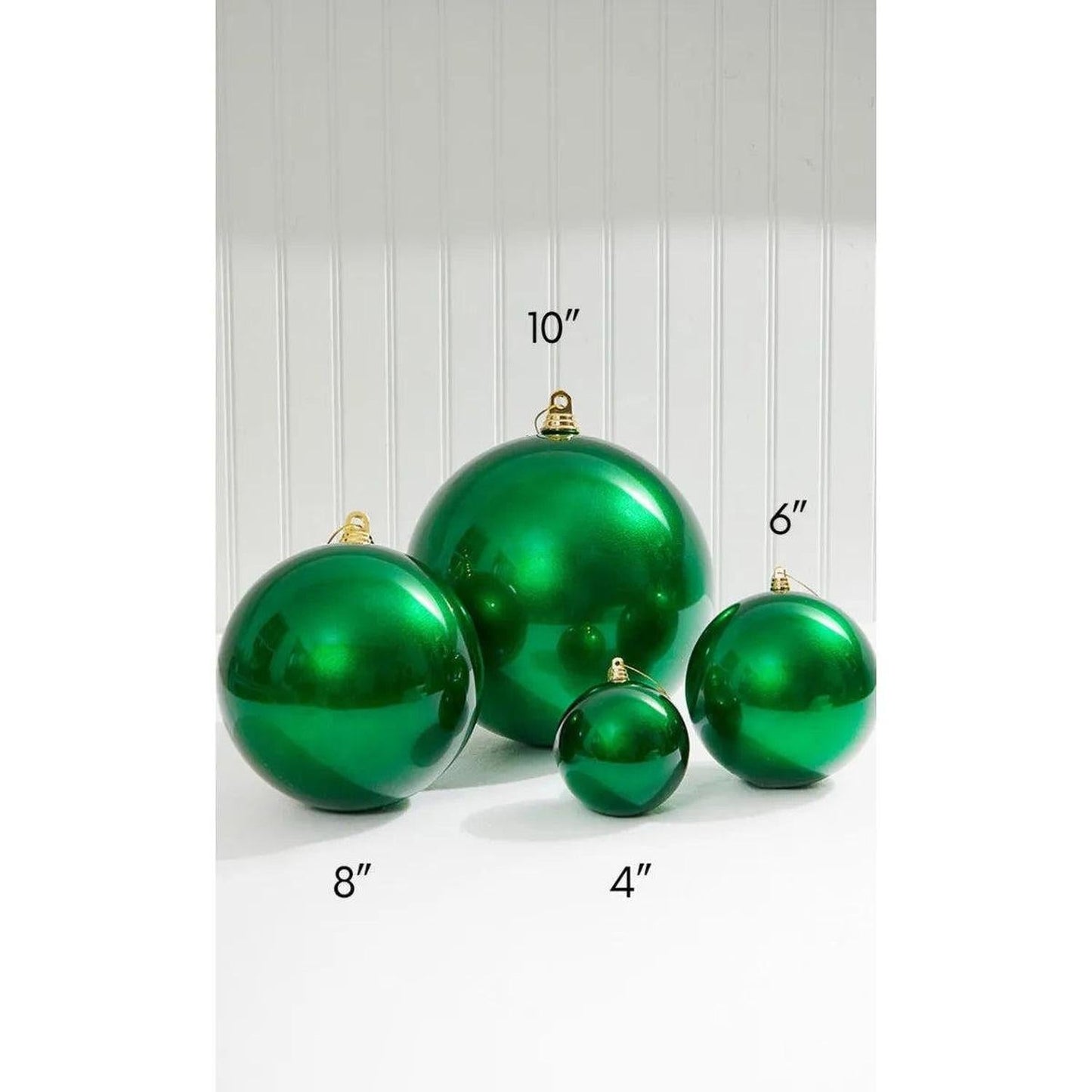6" Green Candy Apple Ball Ornament