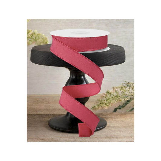 7/8" Diagonal Weave Ribbon: Hot Pink (10 Yards)
