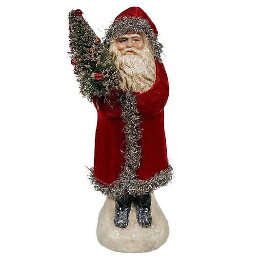 8.25" Velvet Belsnickle Santa Figurine