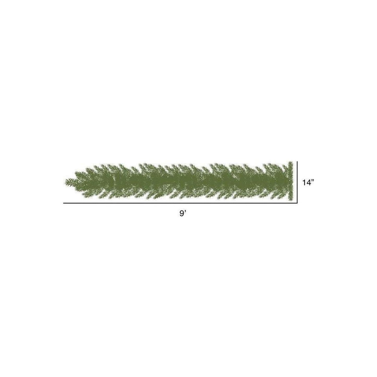 9' Lime Green Garland, LED lights
