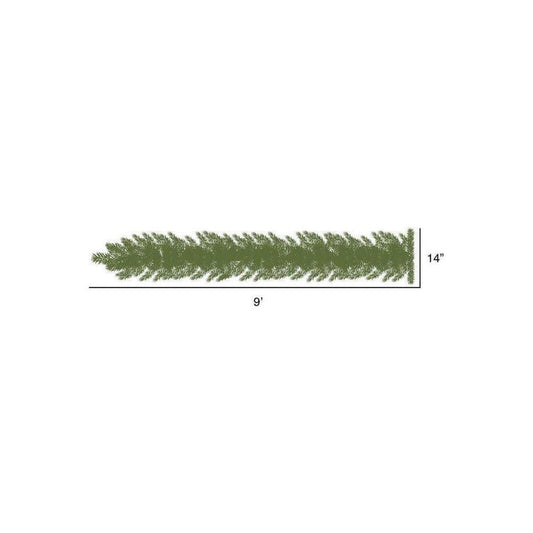 9' Lime Green Garland, Unlit