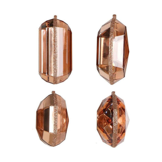 Acrylic Jewel Assortment Ornament: Rose Gold (Set 4)