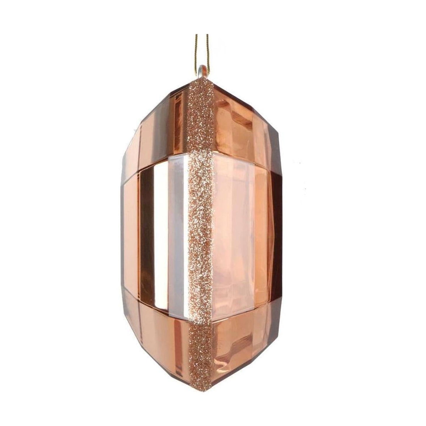 6" Acrylic Square Jewel Ornament: Rose Gold