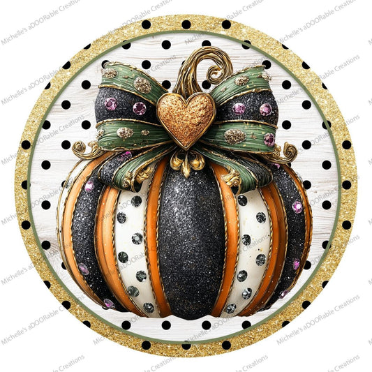 Bougee Pumpkin Orange Black Sign