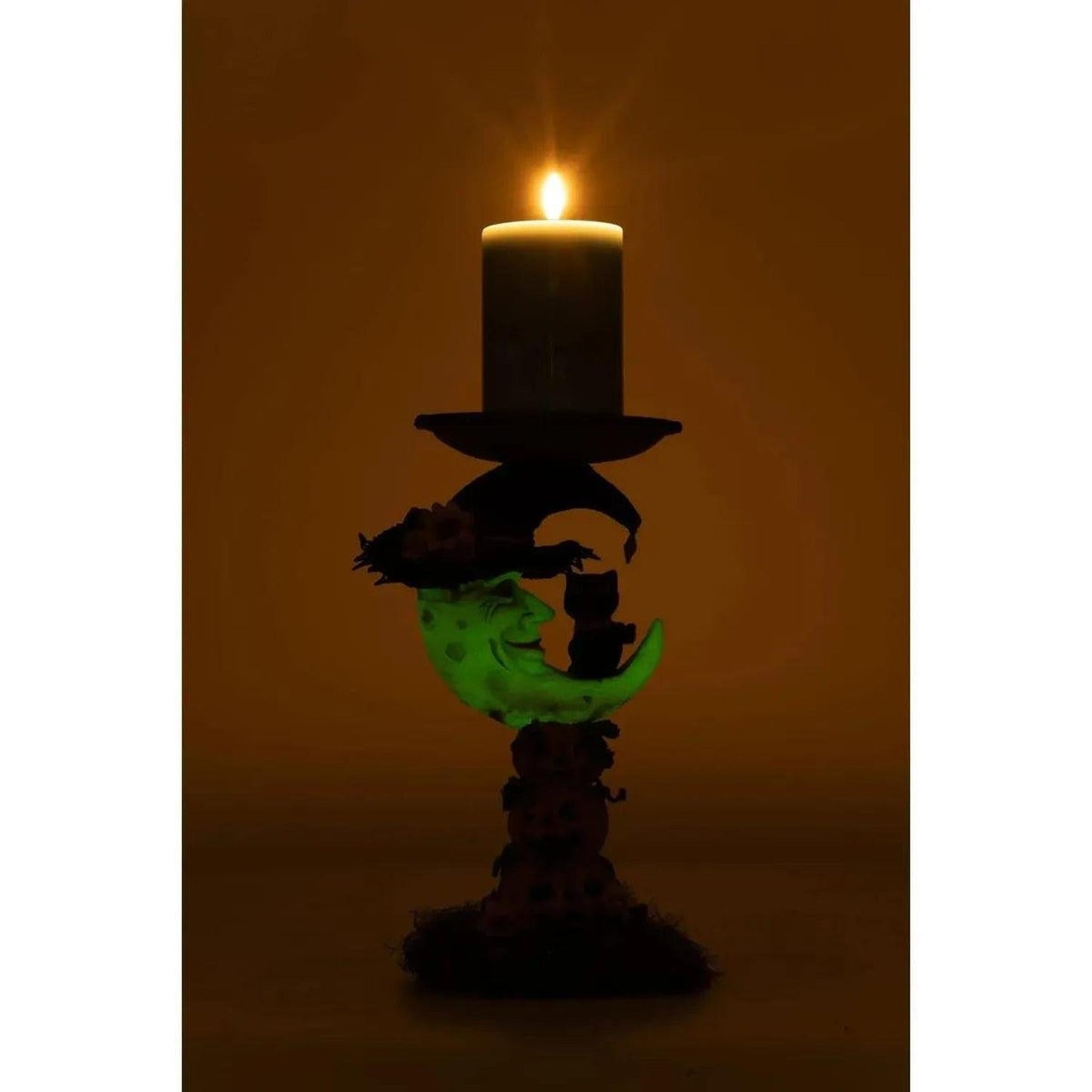 Jacks and Cats Moon Pillar Candle Holder