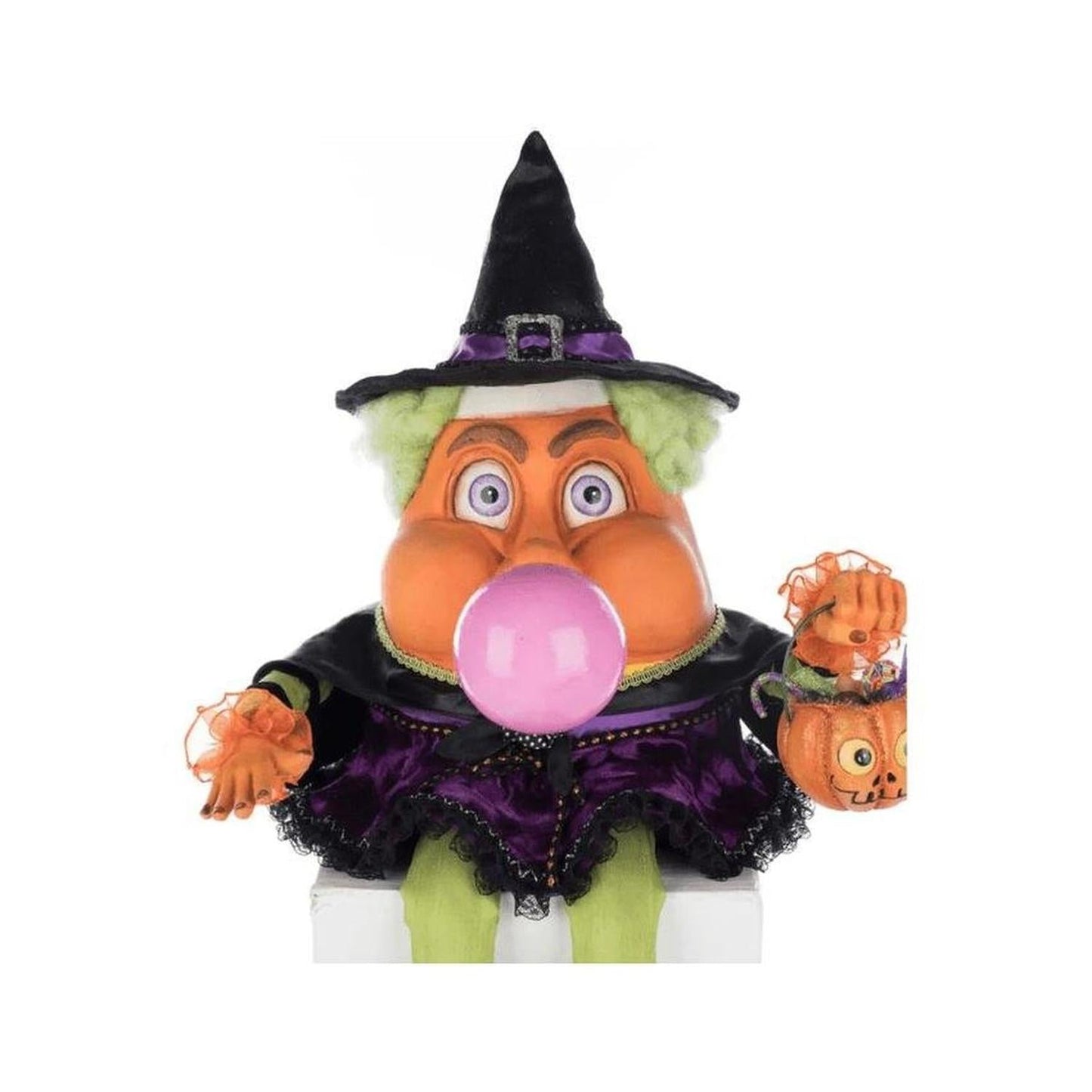 Katherine's Collection 19" Bubbles the Witch Candy Corn Ledge Sitter