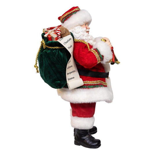 Kurt Adler 10.5" Fabriché Traditional Santa with Calendar