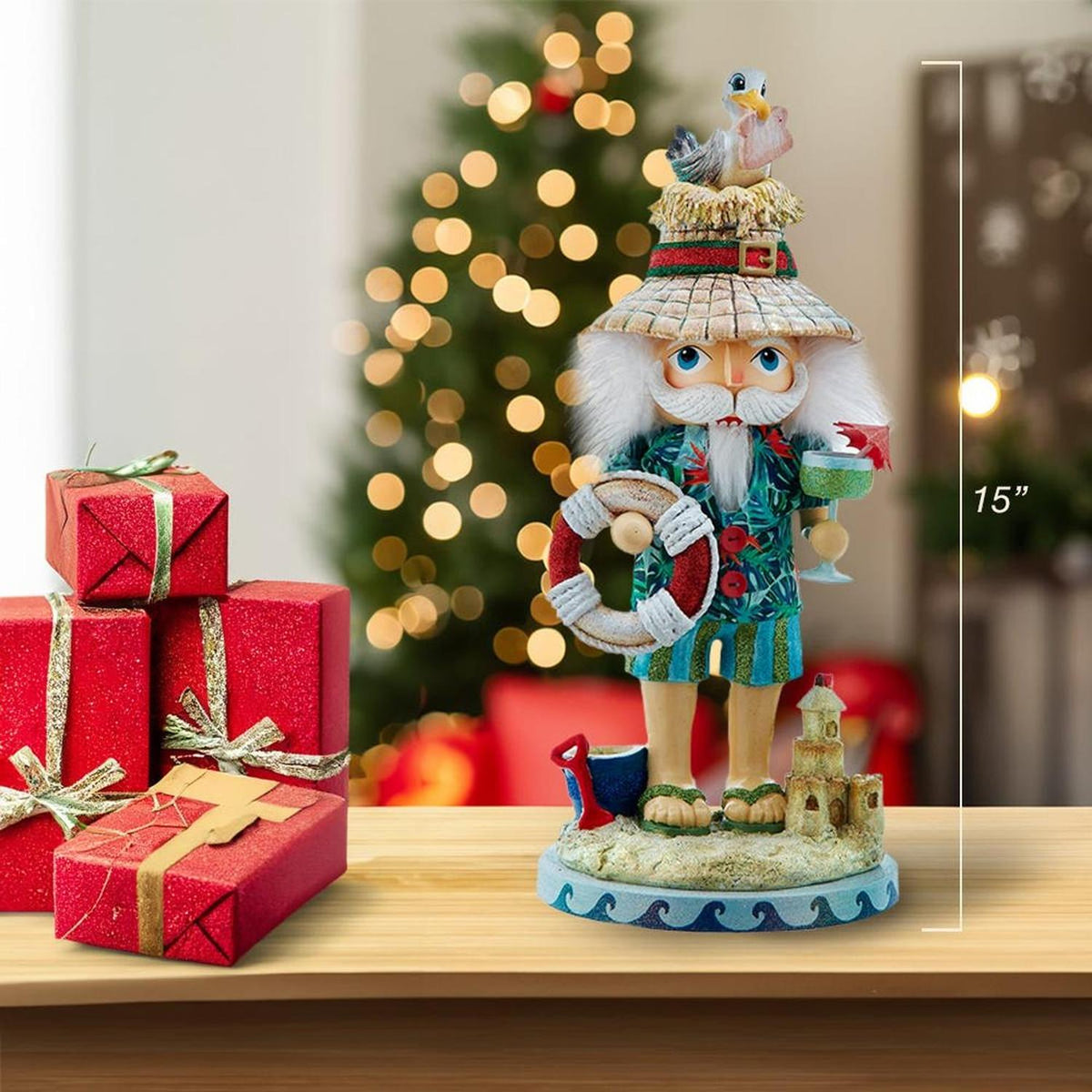 Kurt Adler 15-Inch Hollywood Nutcrackers Beach Nutcracker