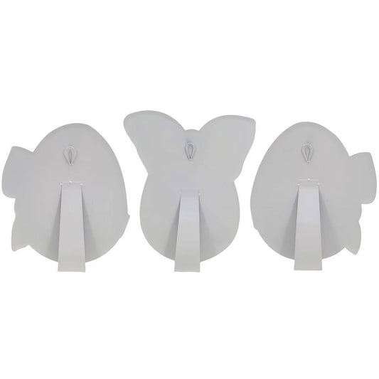 Small Eggs with Plaid Bows (Set of 3)