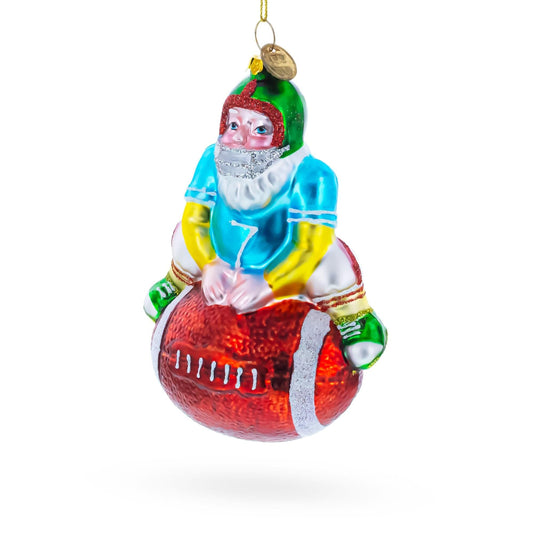a football ornament on a white background