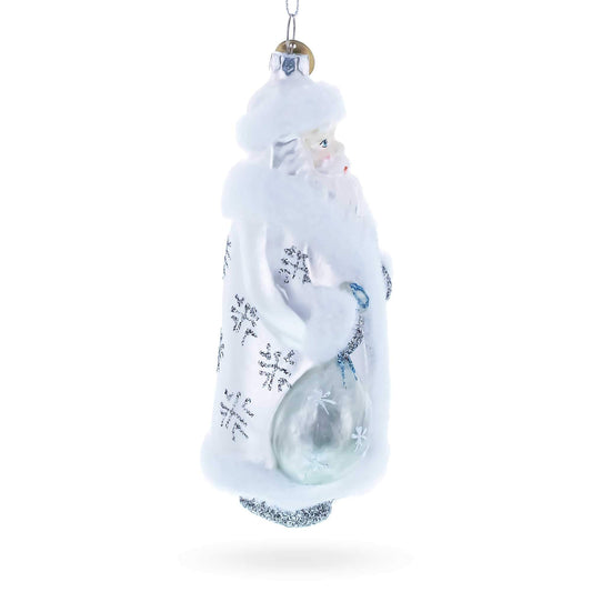 a white santa claus ornament
