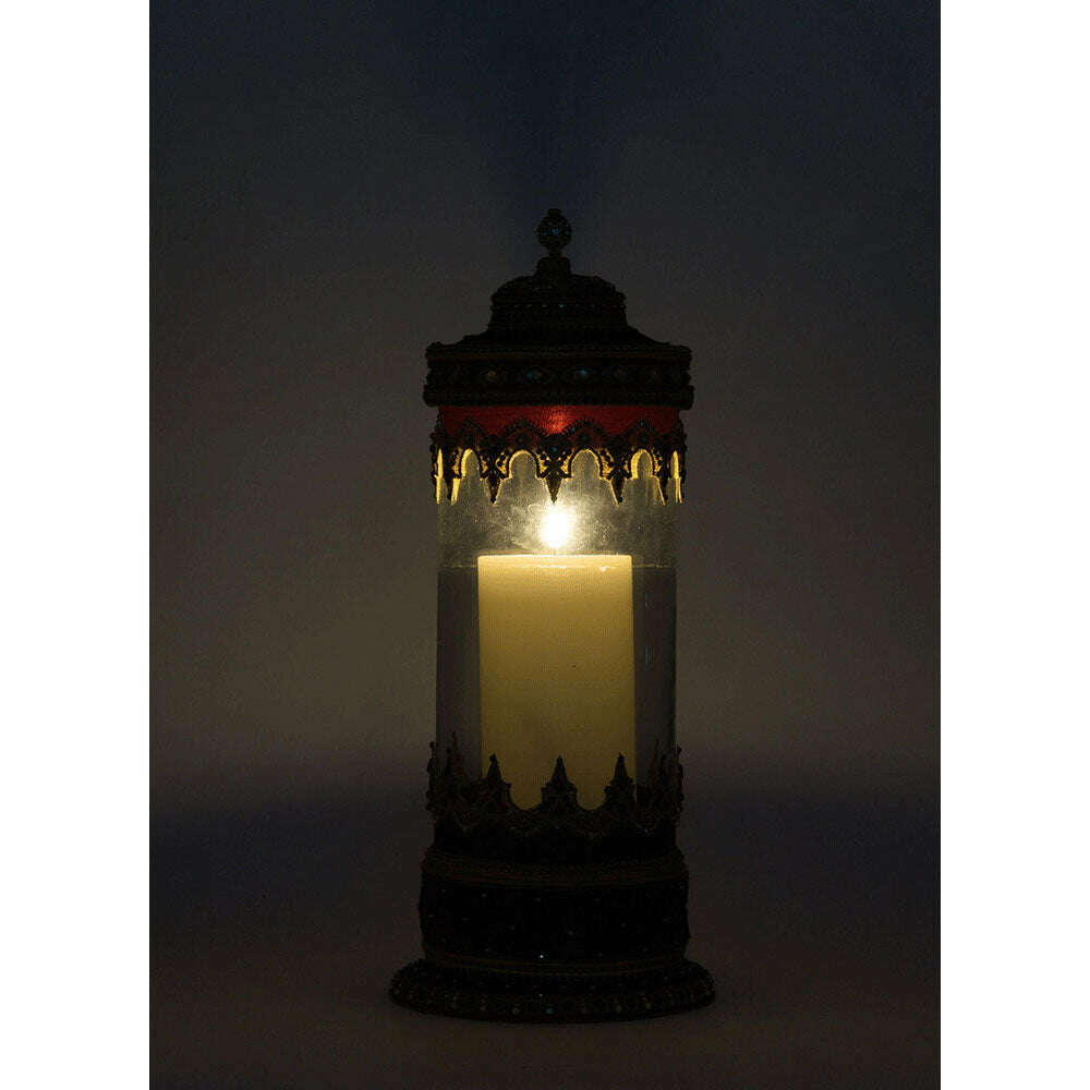 Christmas Castle Hurricane Candle Holder Tabletop by Katherine's Collection