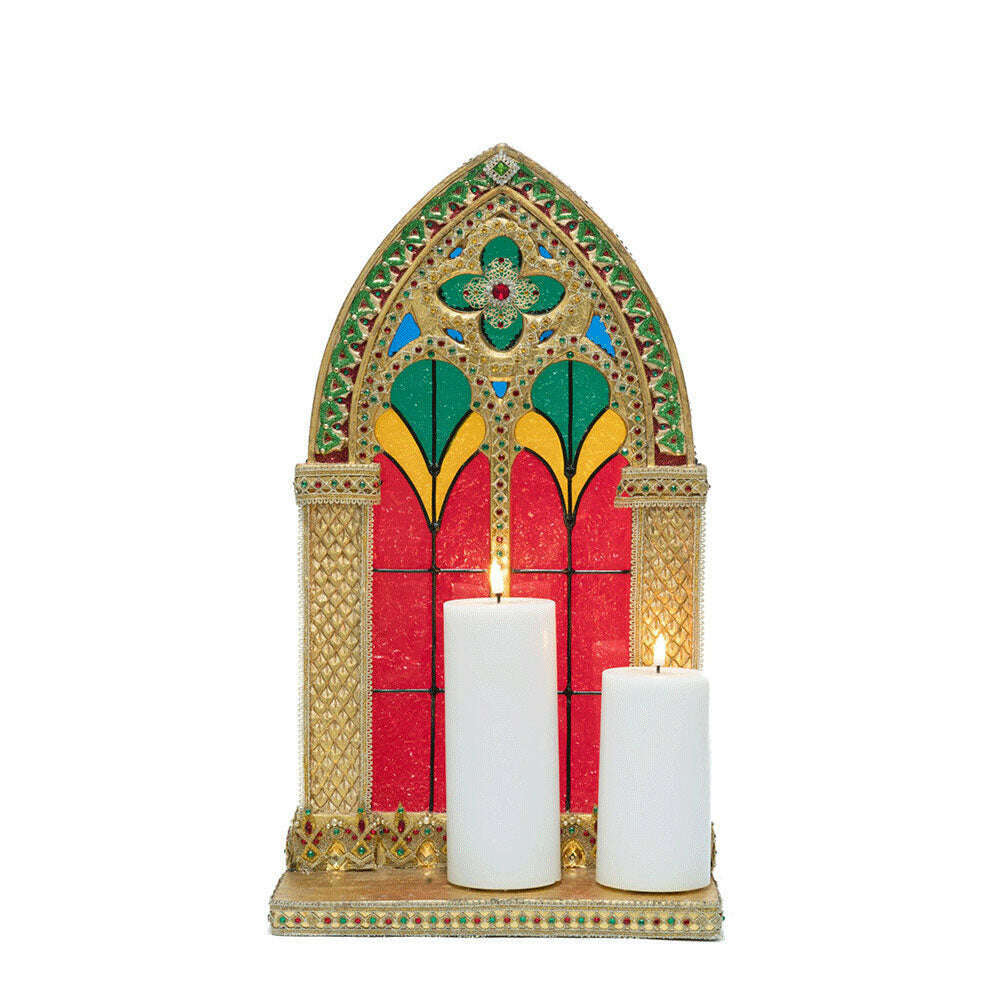 Christmas Castle Pillar Candle Holder by Katherine's Collection