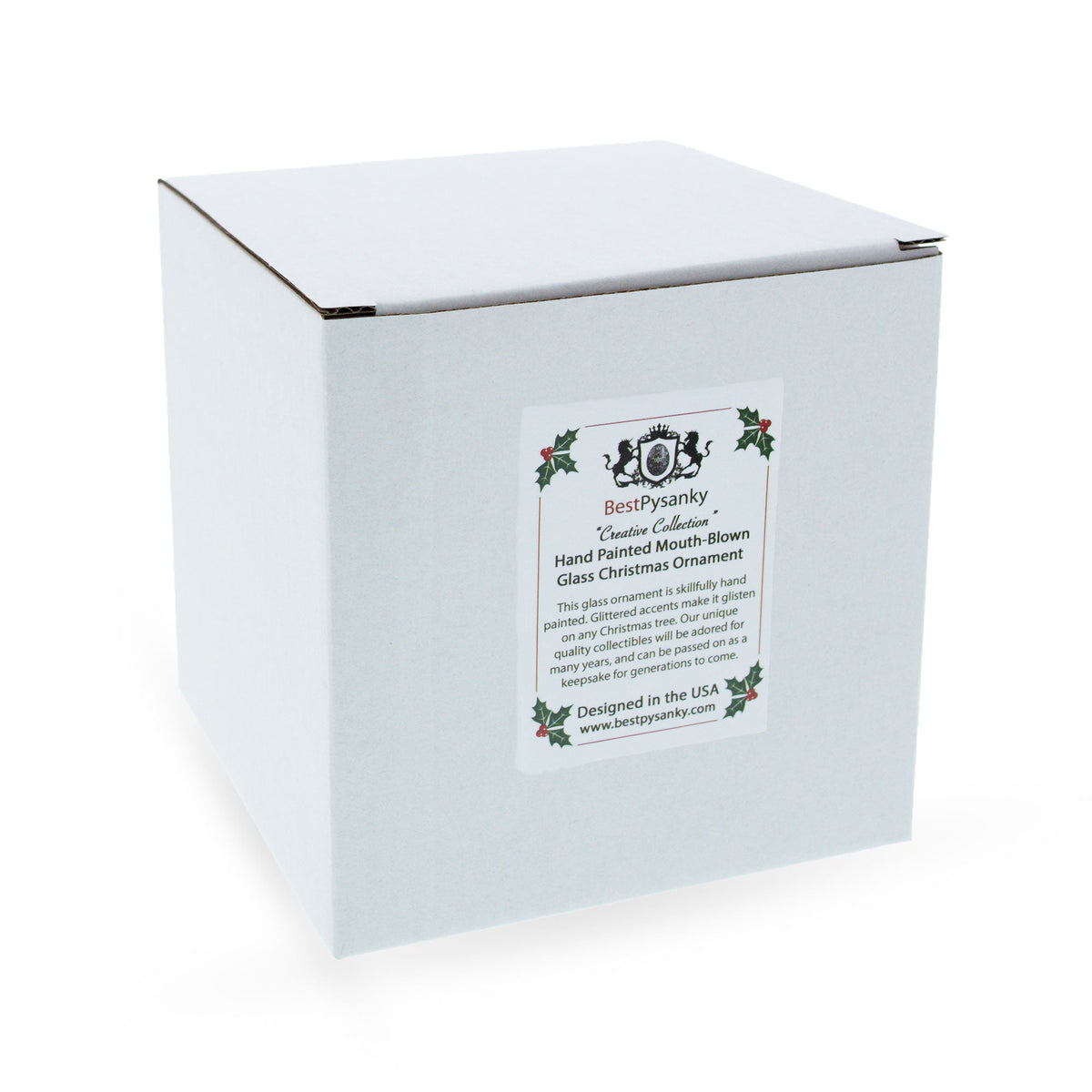 Golden Sign Language "I Love You" Glass Christmas Ornament