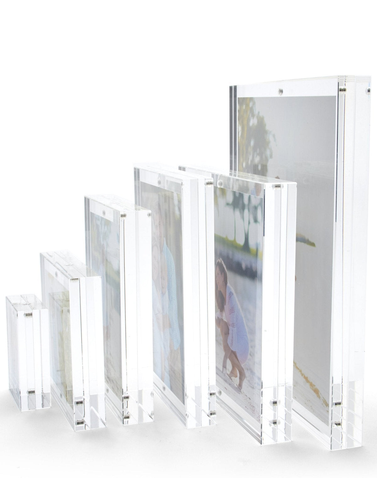 Clear Acrylic 4" x 6" Double-Sided Thick Block Frame
