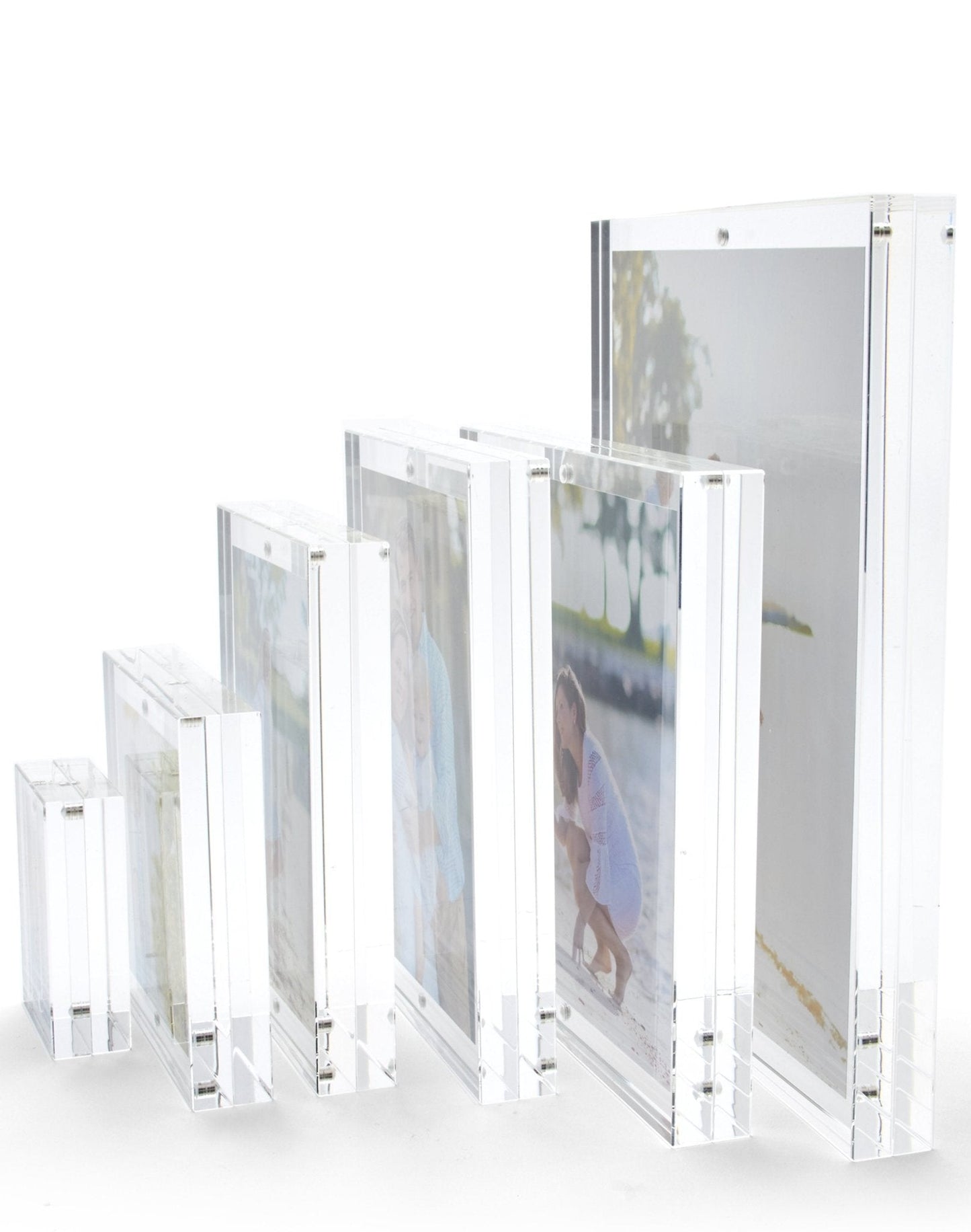 Clear Acrylic 5" x 7" Double-Sided Thick Block Frame
