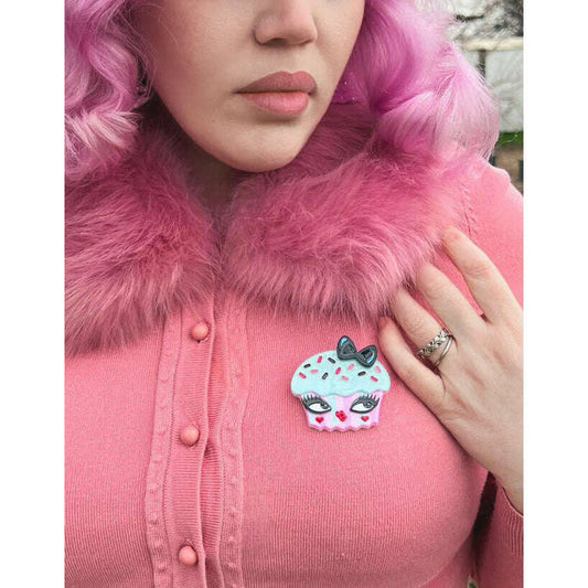 Cupcake Cutie Brooch by Miss Fluff x Lipstick & Chrome