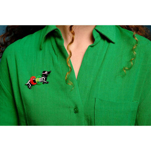 Dachshund Brooch with Floats by Laliblue